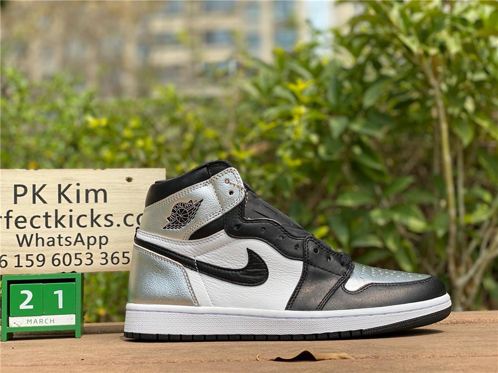 Pk god air Jordan 1 OG retro silver toe retail materials ready on March 10th